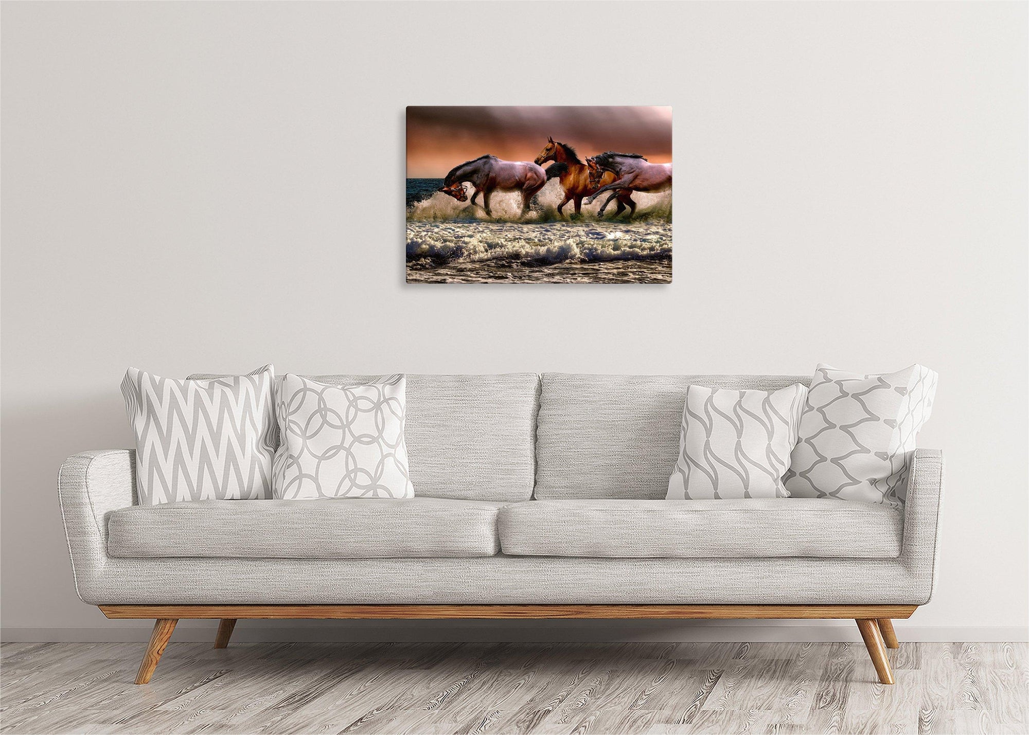 Horses Running in Sea